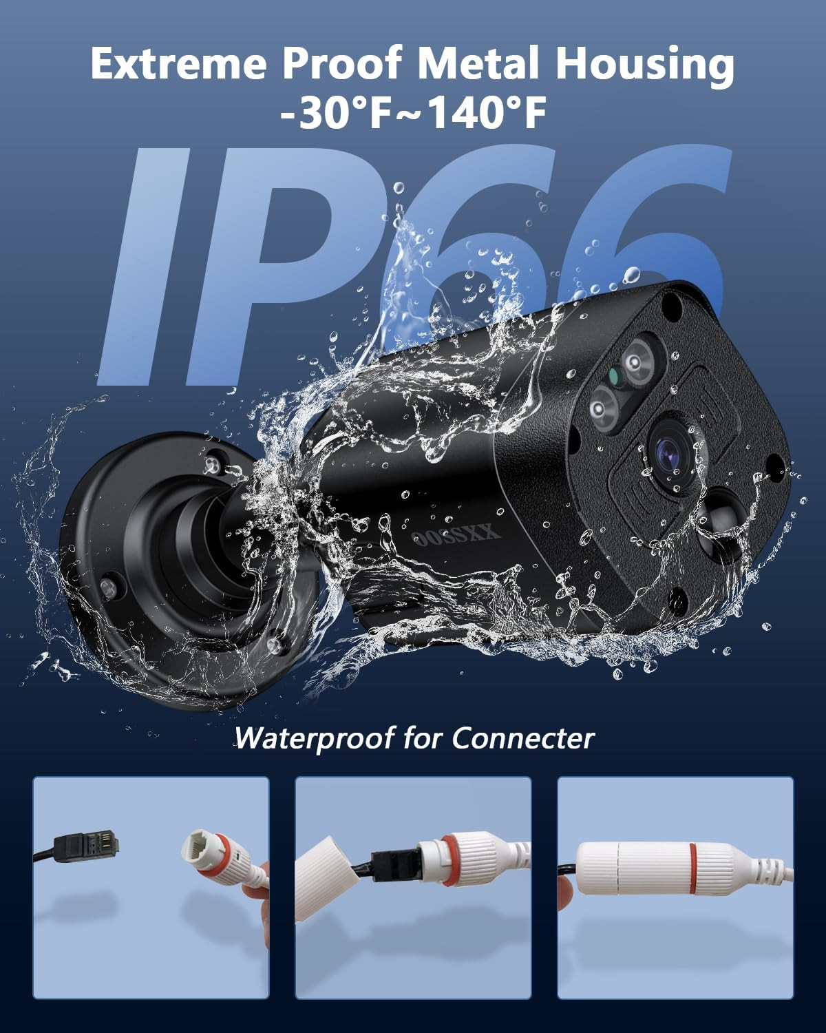 4K/8.0 Megapixel & 130° Ultra Wide-Angle 2-Way Audio Poe Outdoor Home Security C
