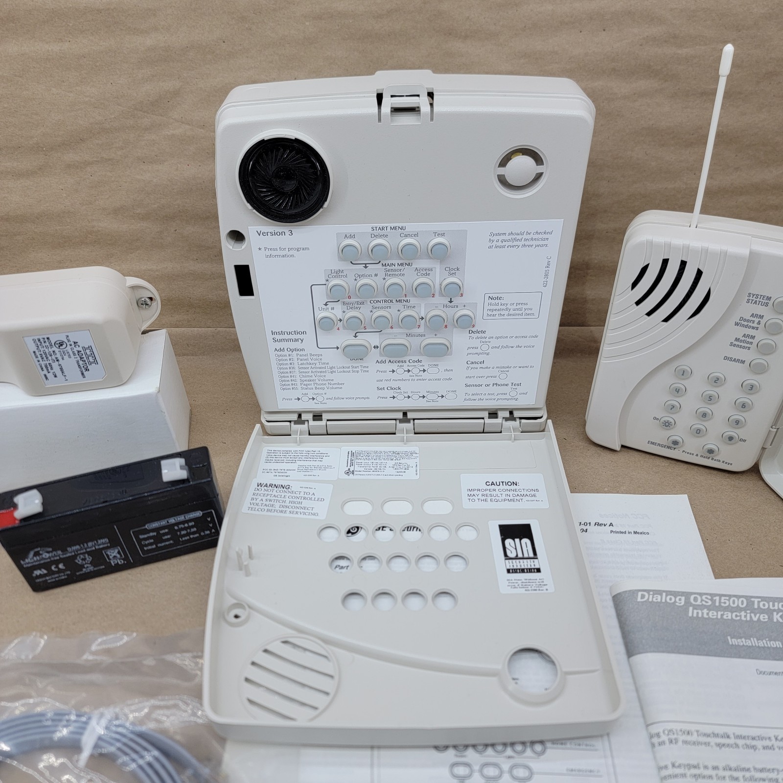 GE Simon 3 Security System Control Panel Starter Kit Speaker System Touchtalk