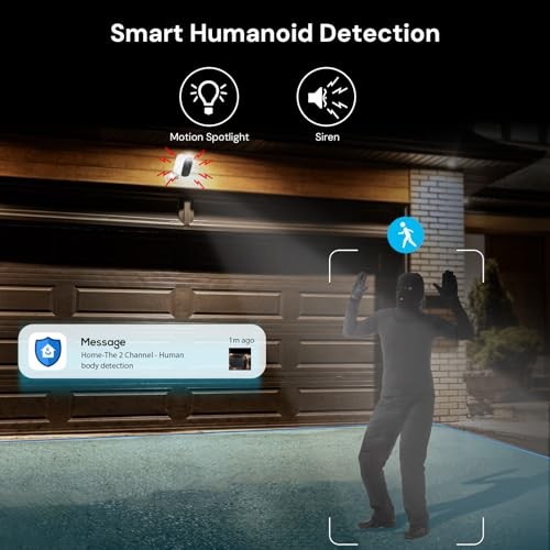 WiFi6 Solar Security Cameras Wireless Outdoor, 2K QHD Home Security 4-Cam Kit