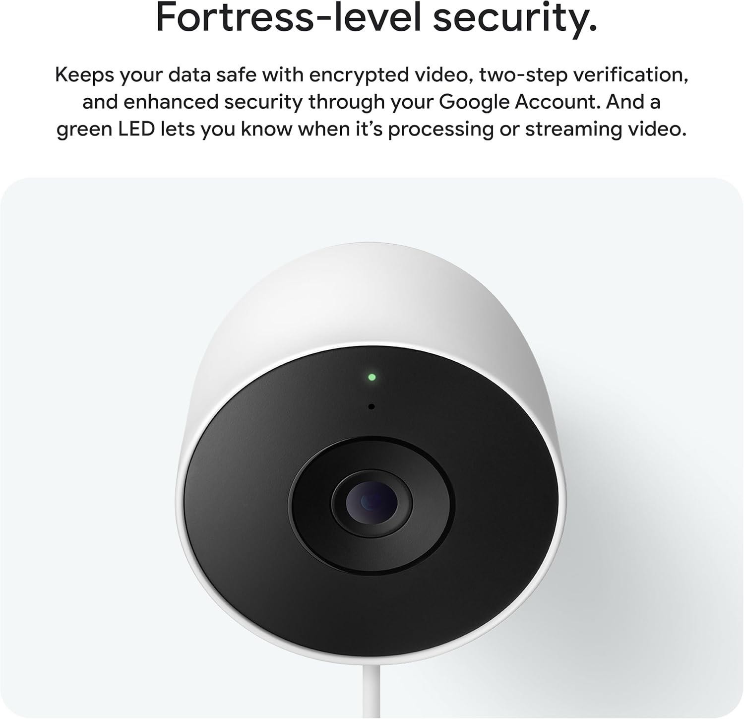 Google Nest Cam Outdoor Wired 2nd Gen Security Camera with 2K HDR Video New