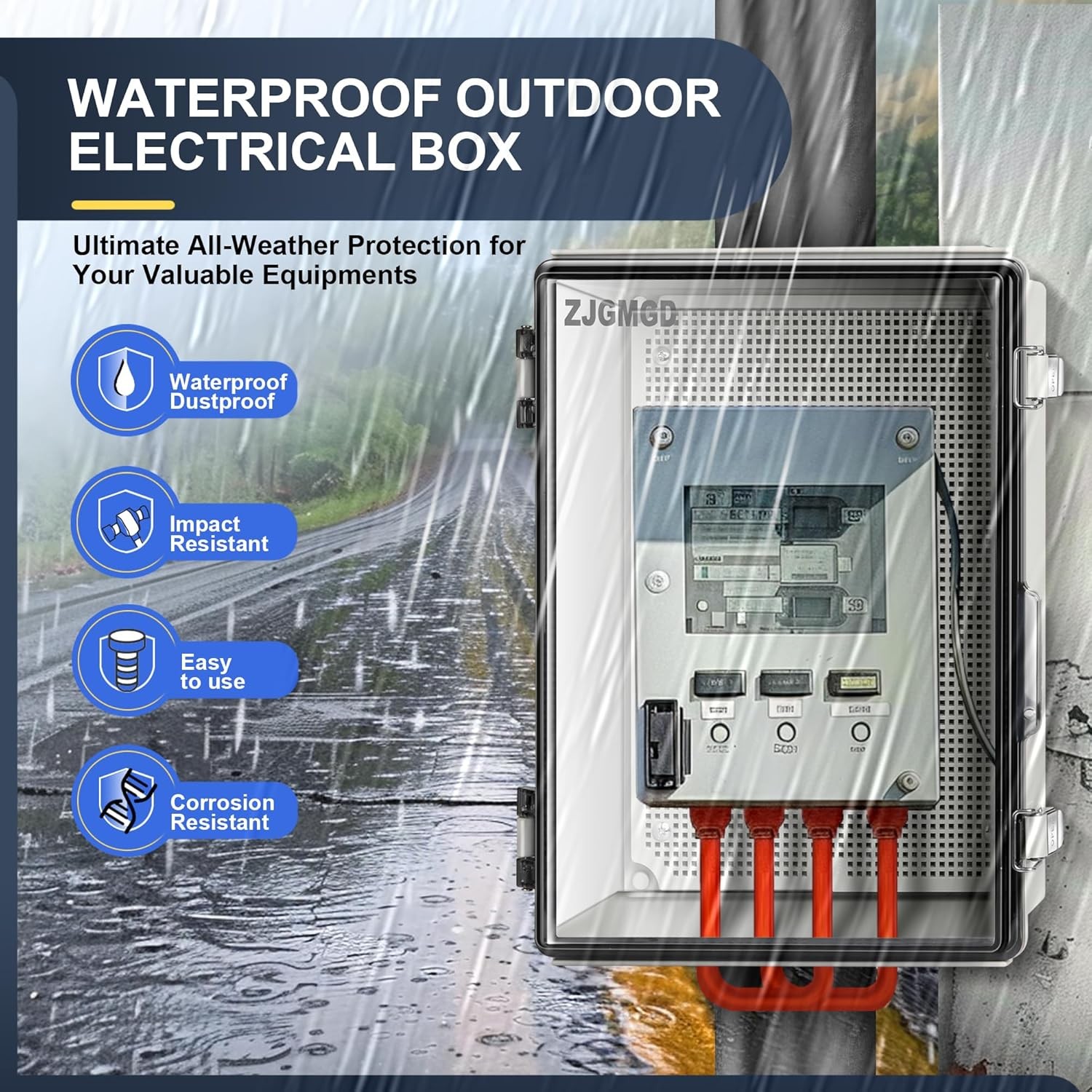 Waterproof Electrical Junction Box 13.8 x 9.8 x 5.9, Transparent Cover