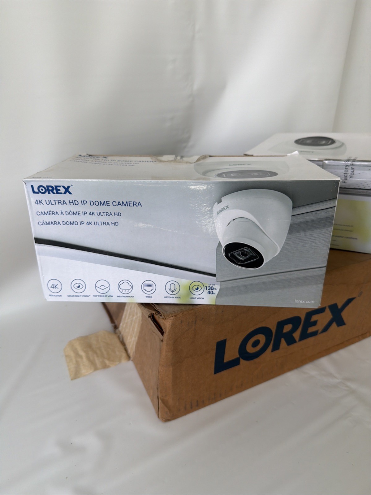 Lorex 4K Ultra HD Security IP Dome Camera IR, Audio, And Night Vision E841CD-E