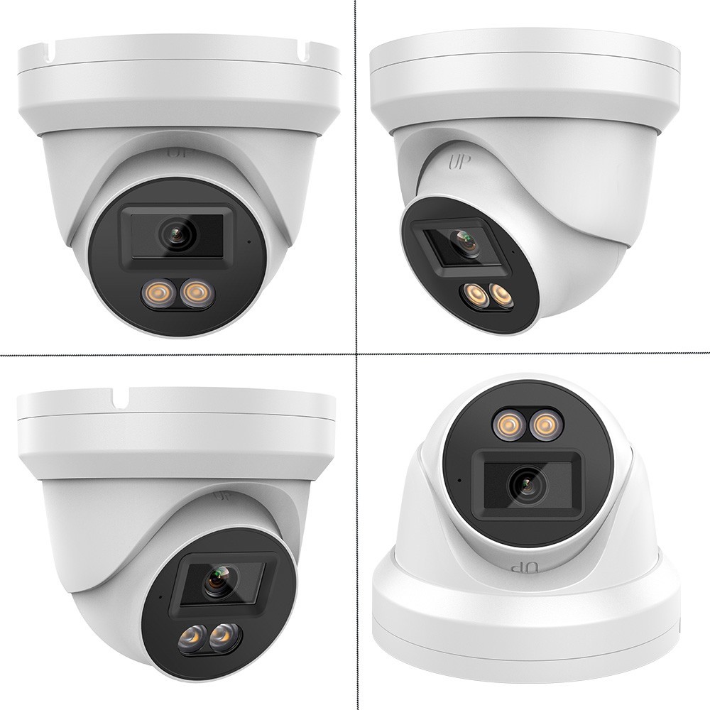 VIKYLIN 8CH NVR Systems 24h Full Color Turret POE 8MP IP Camera MIC Outdoor Lot
