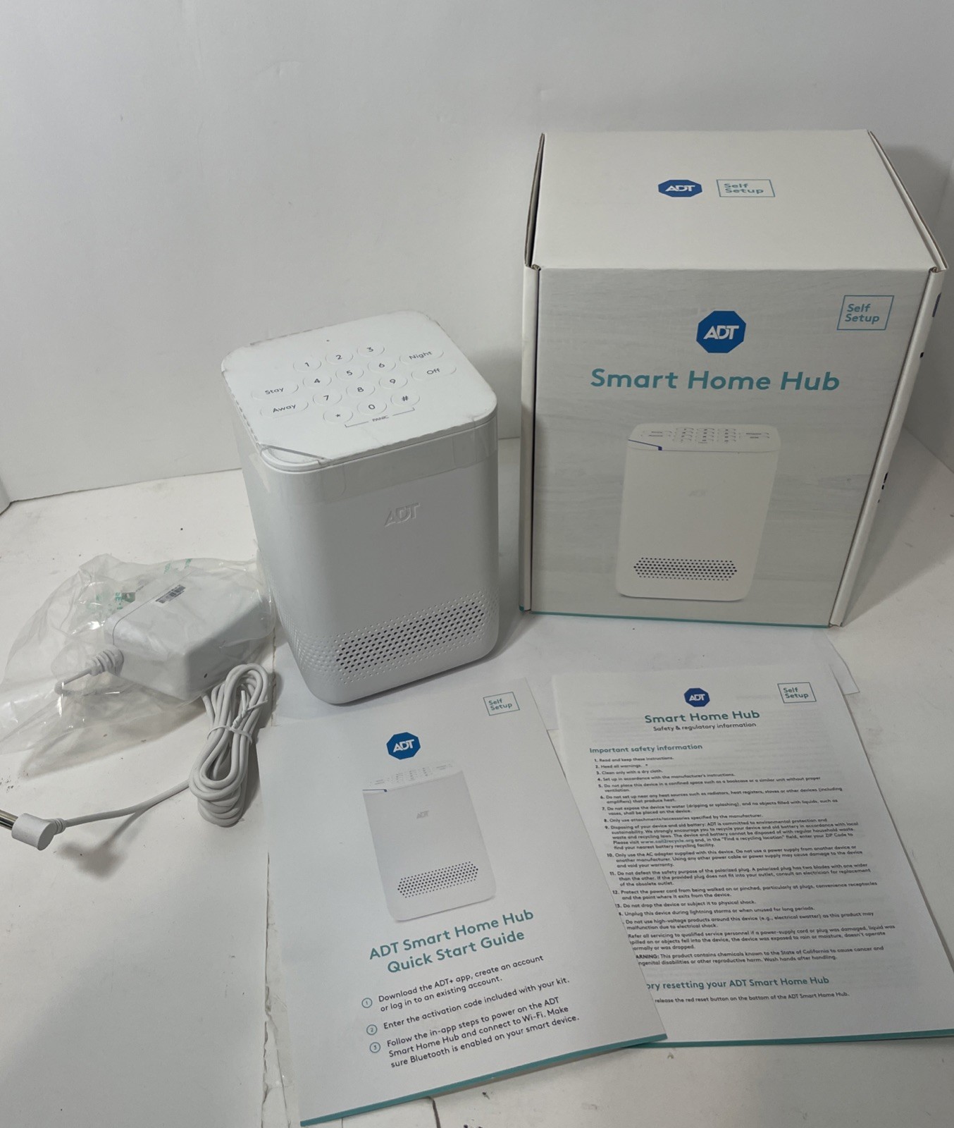 ADT Self Setup Smart Home Hub – White (S40LR1-01) New In Box NOS