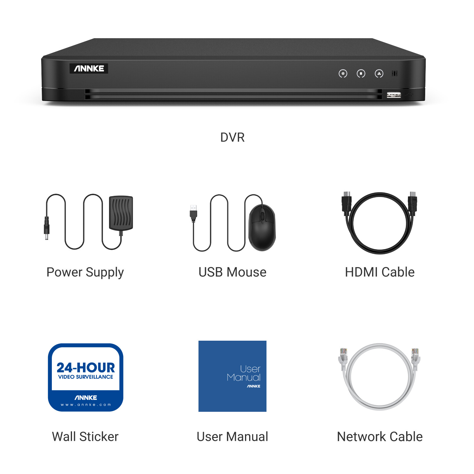 ANNKE 4K 16CH DVR 8MP Video Recorder H.265+ Home CCTV System AI Human Detection