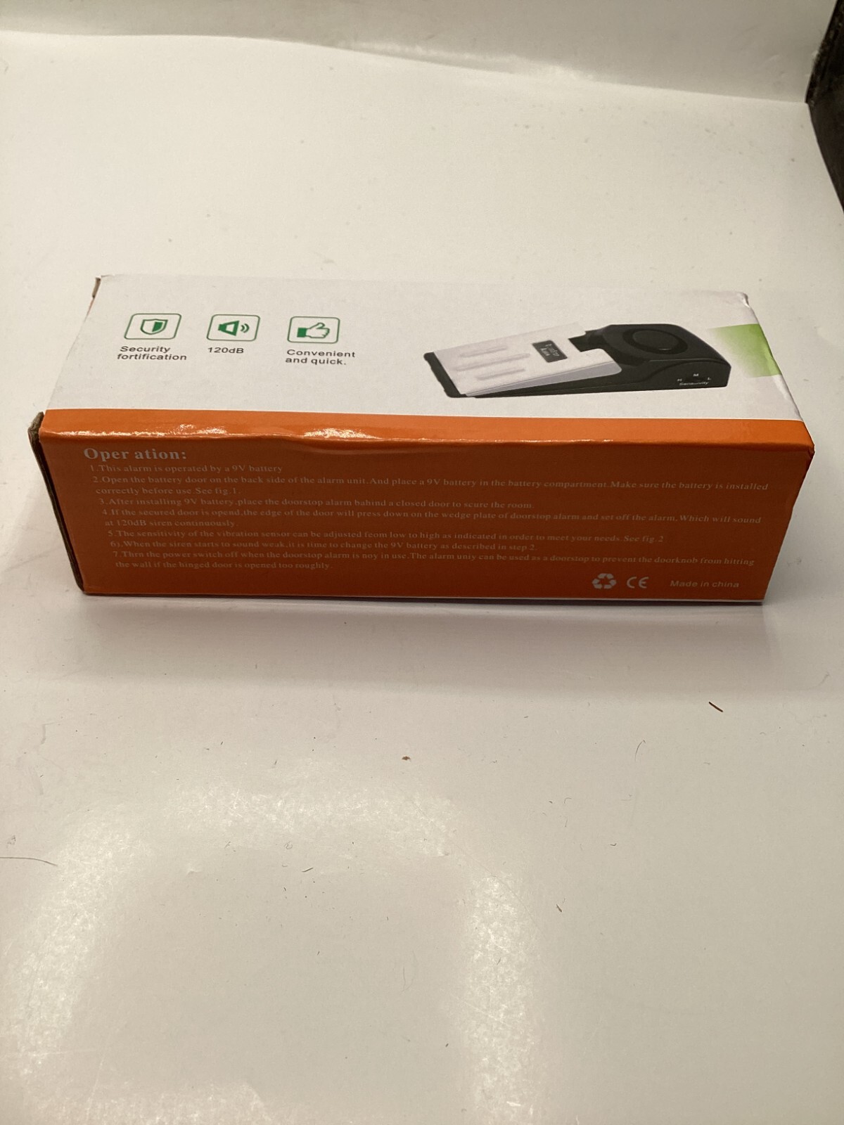QTY 3 Door Stop Alarm Wireless Door Stopper 120DB, Security Fortification