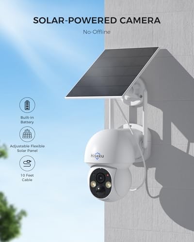 Solar Security Camera Outdoor,4MP Cameras,Wireless Home Solar System 2 Cam KIT