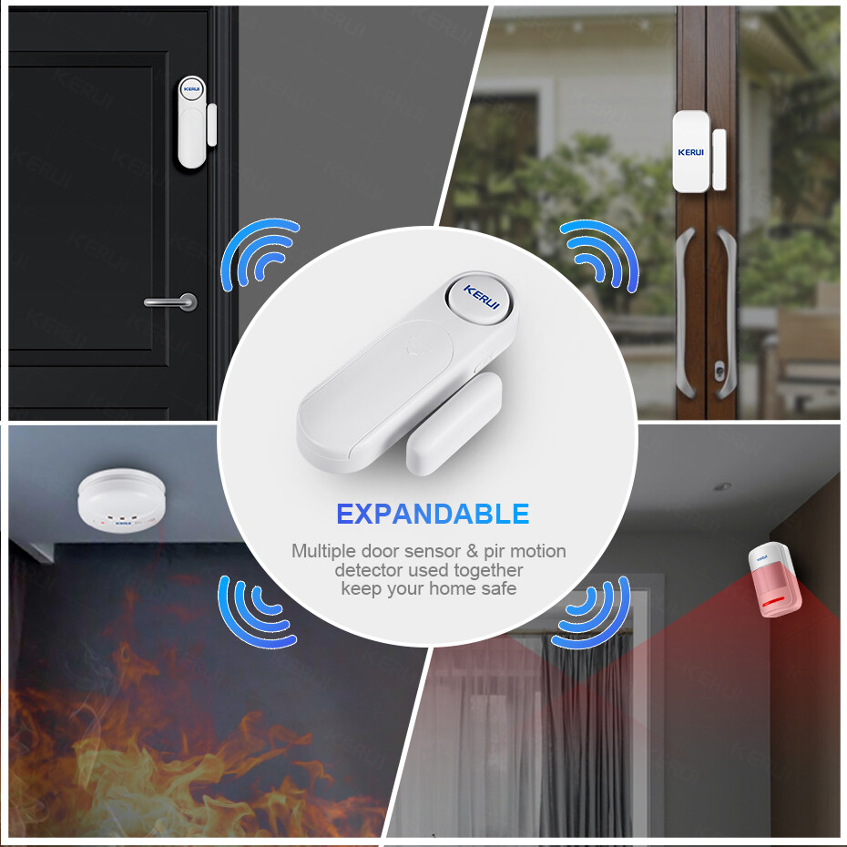 Wireless Remote Control Magnetic Sensor Door Window Home Security Burglar Alarm
