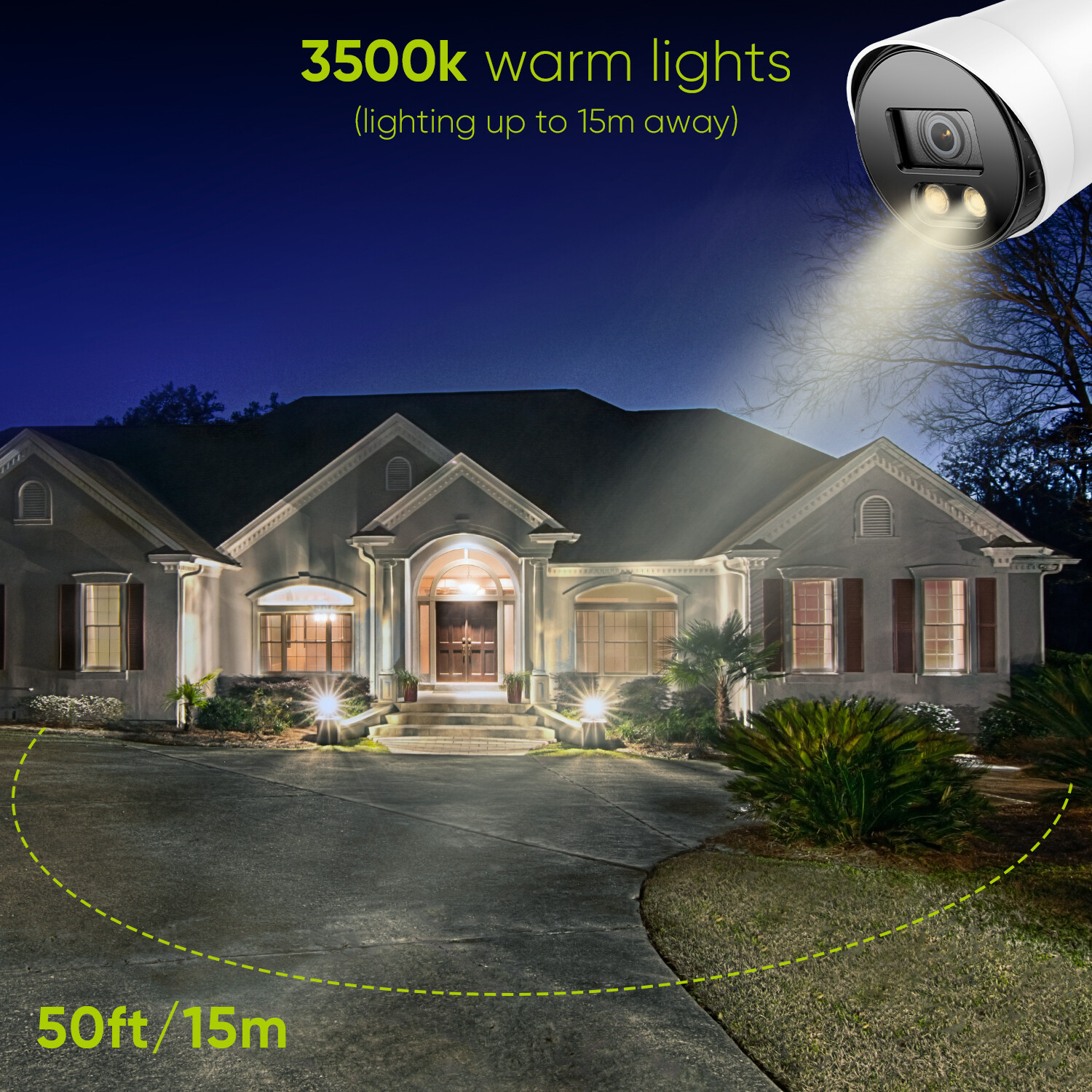 SANNCE 5MP 8CH DVR Color Night Vision CCTV 1080P Security Camera System Outdoor