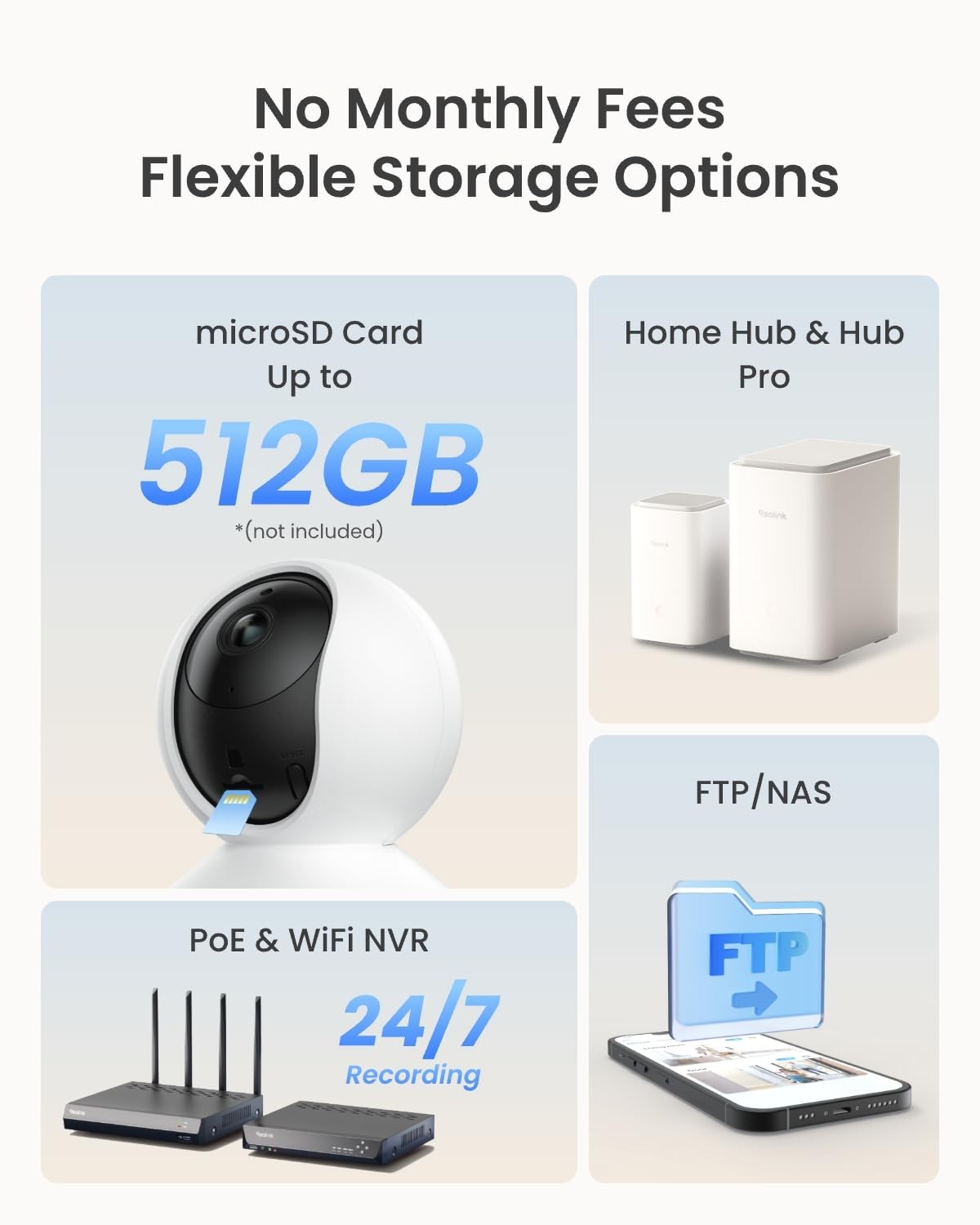 REOLINK E1 Pro 3K Dual-Band Wi-Fi Indoor 1 Count (Pack of 1), White 5MP