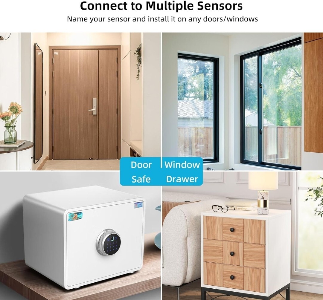 Home Alarm System 5-Piece Kit, Door Window Sensors Wifi Alarm System for Kids