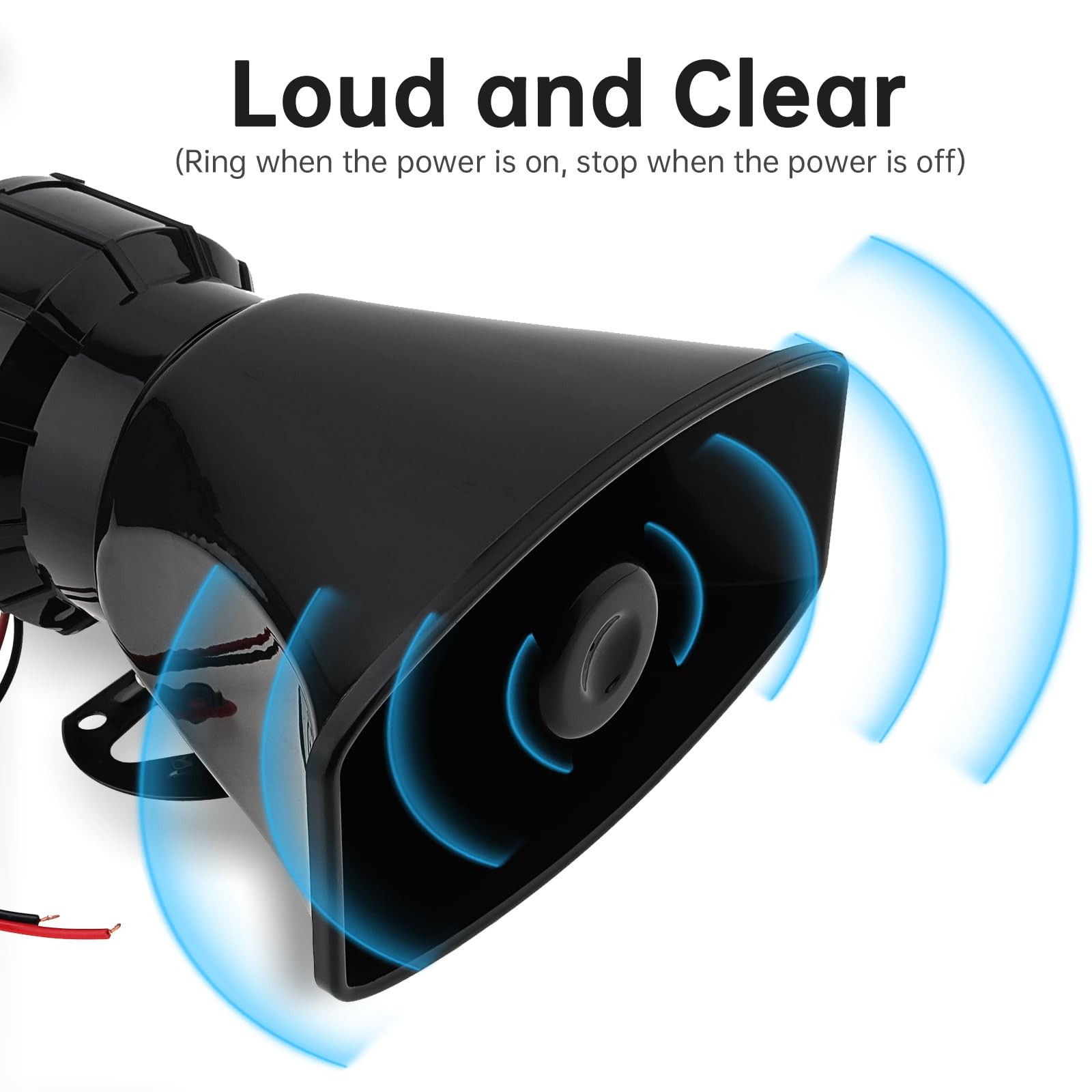 Wired Alarm Siren Horn, DC 12V 100W Electronic Alarm Horn Siren for Car/Motor…