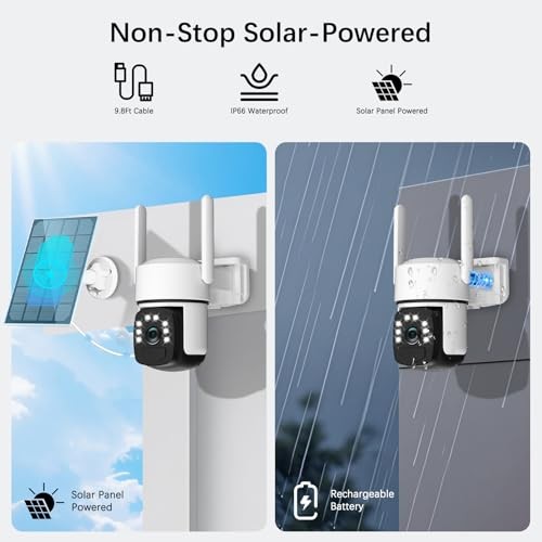 Solar Security Cameras Wireless Outdoor,2 Cam-Kit,Solar-Powered,No 2-Cam-Kit