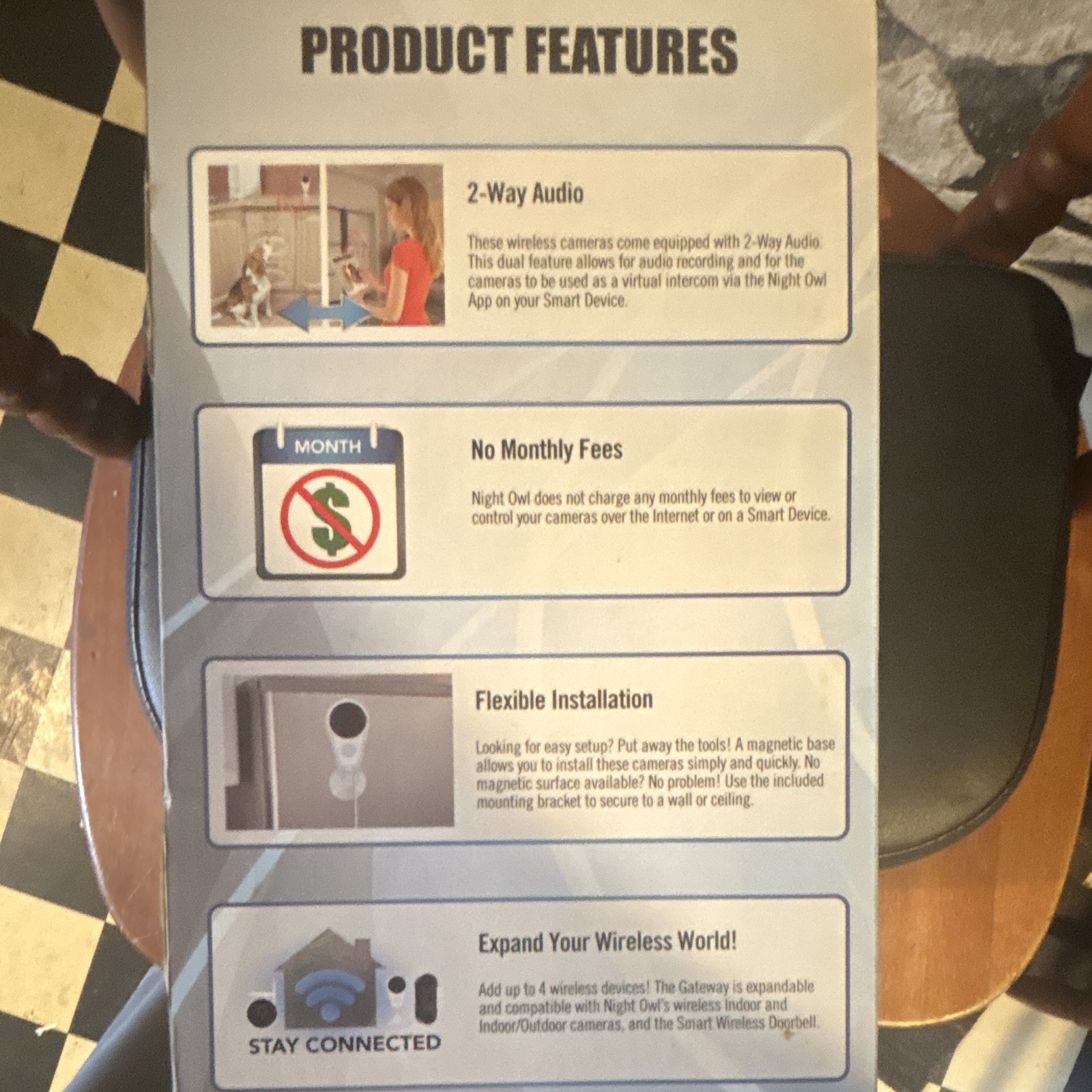 Night Owl Wireless 1080p Indoor Security System 2 Cameras Night Vision SD
