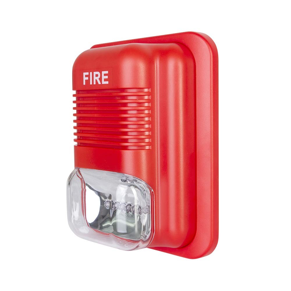 Fire Alarm Siren Security Horn Buzzer DC12V-24V Sound and Light Fire Warning …