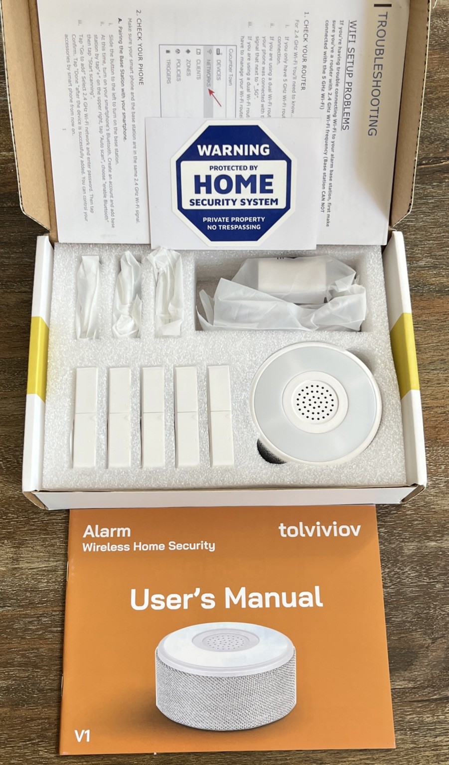 Tolviviov Home Alarm System 8 Piece Kit