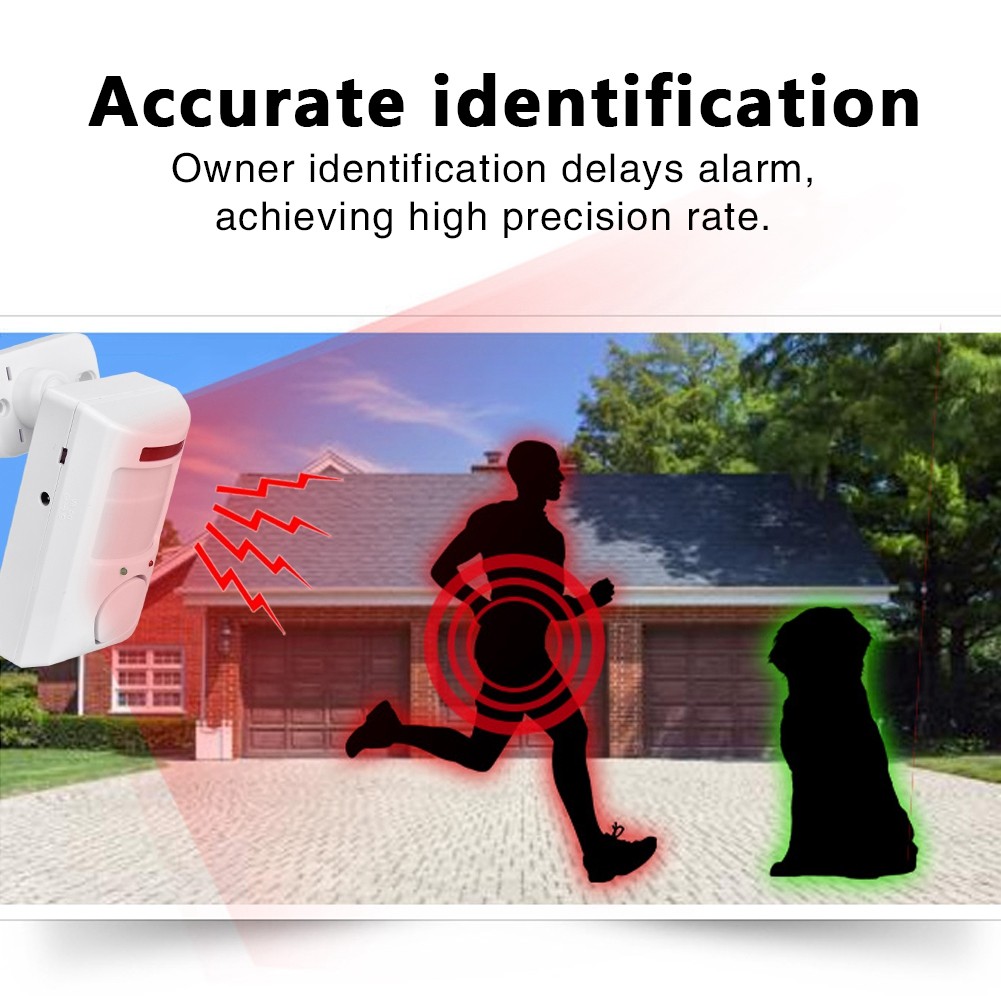 105dB Wireless Motion Sensor Alarm Home Security System