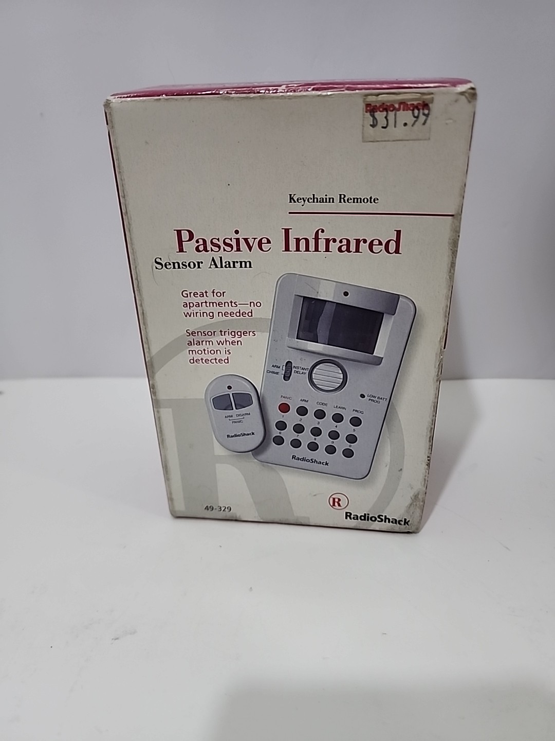 Radio Shack Passive Infrared Sensor Alarm 49-329 With Key Chain Remote