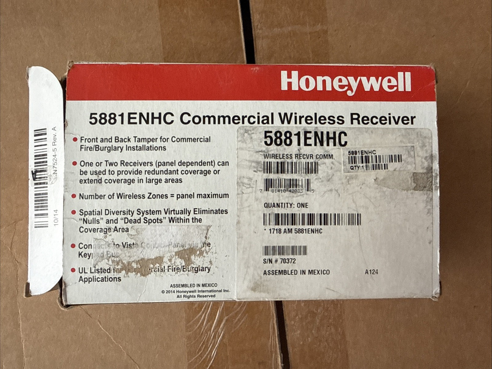 Honeywell 5881ENHC Commercial Wireless Receiver