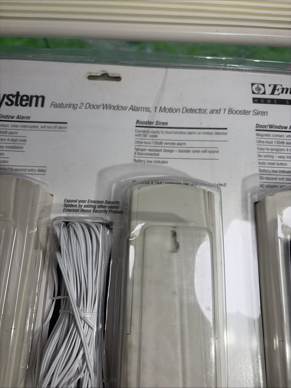 Emerson Home Security System 2 Alarms Motion Detector and Siren SMA0415P NEW