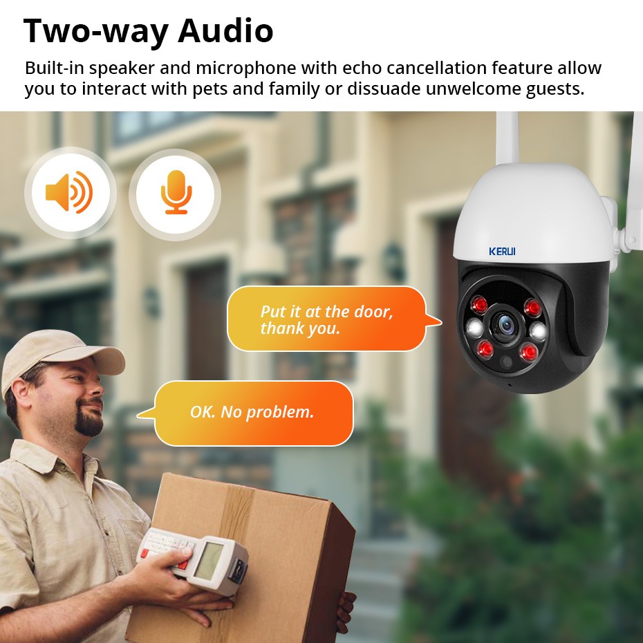 4Set 5MP Ultra HD WiFi Camera 6 LED Fill Light Indoor Outdoor Home Security
