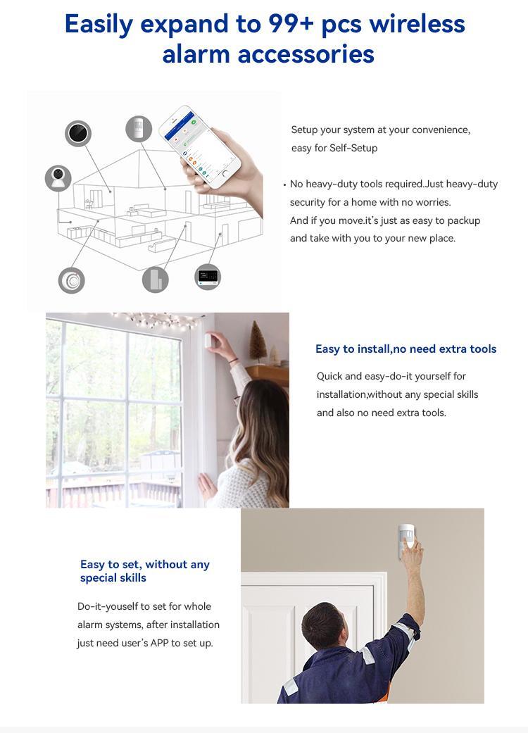 GSM/2G WiFi/2.4G GPRS smart home alarm system Alarm Host touch screen keypad