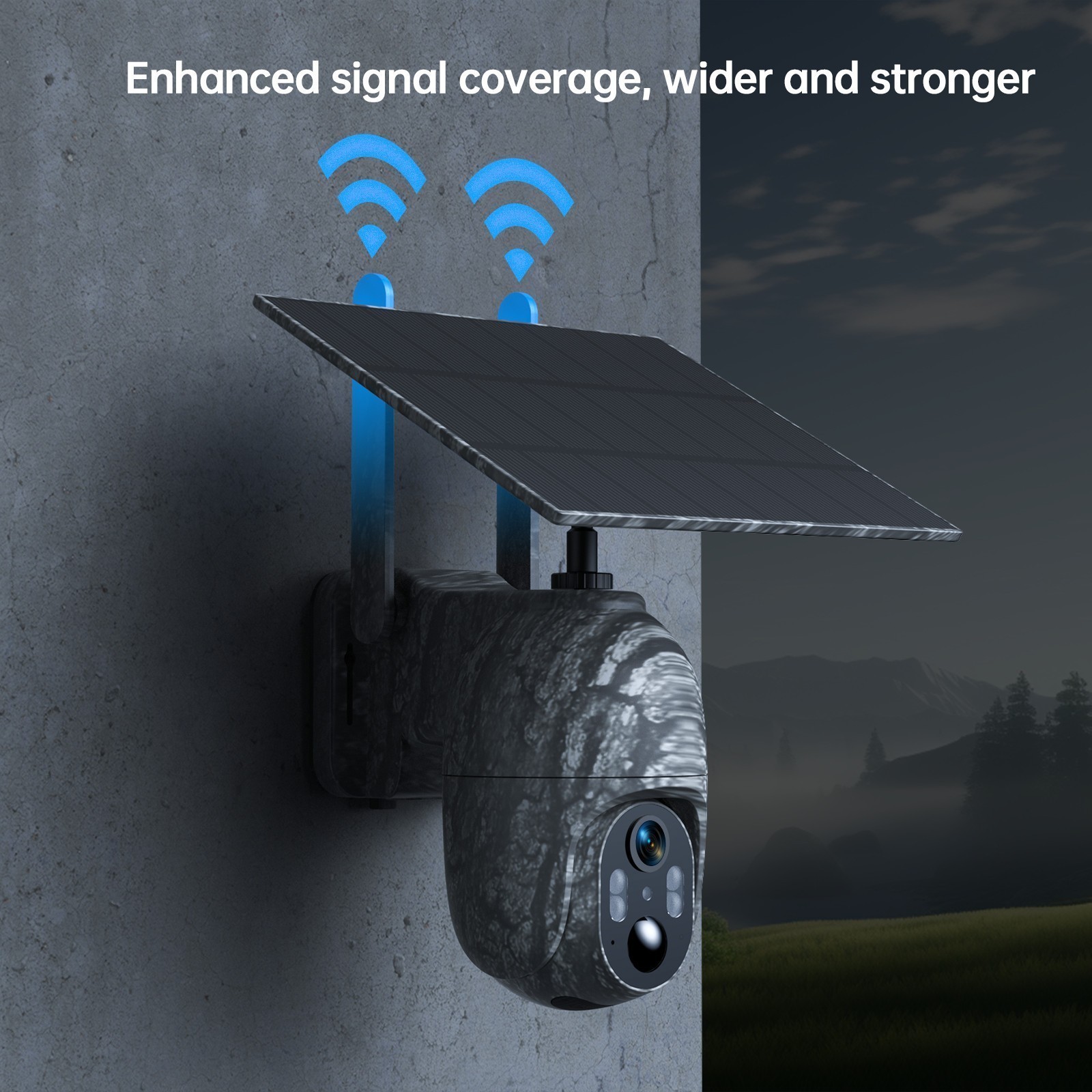 Campark 2.5K 4G LTE Solar 360° PTZ Security Camera Game IP66 Security +SIM Card