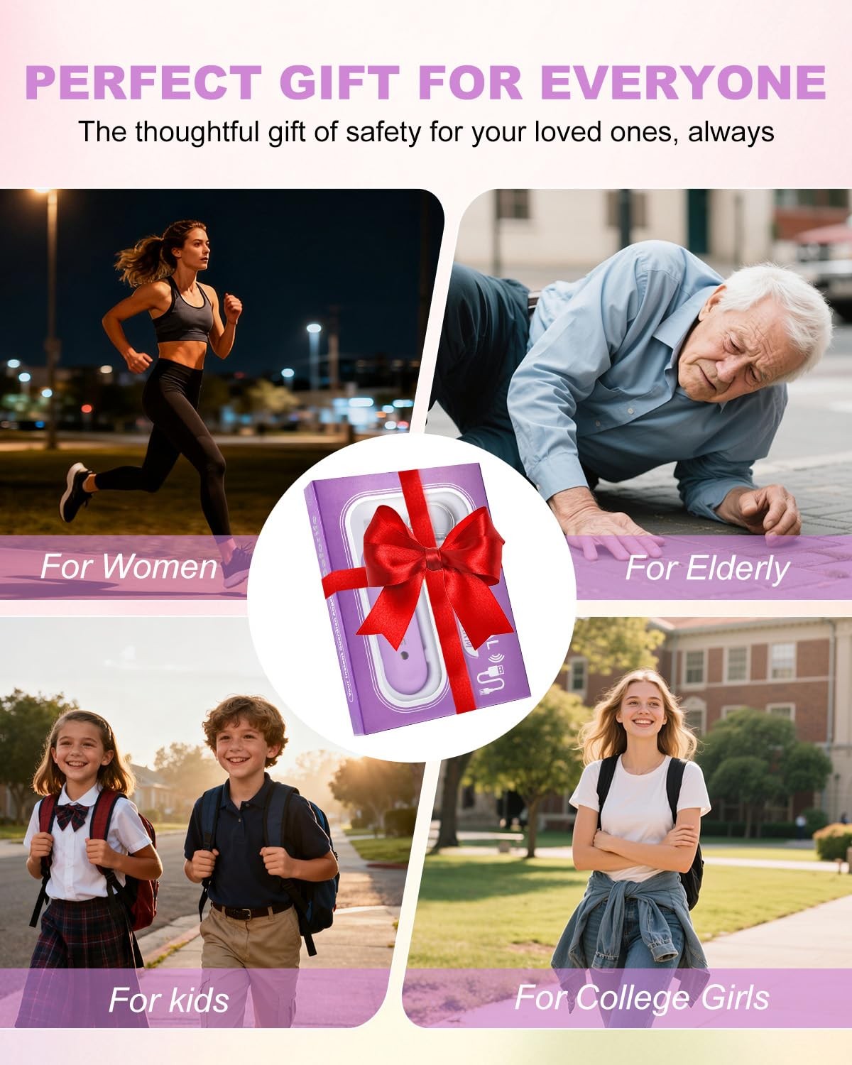 Personal Safety Alarm for Women – Waterproof Rechargeable Security Alarm – 14…