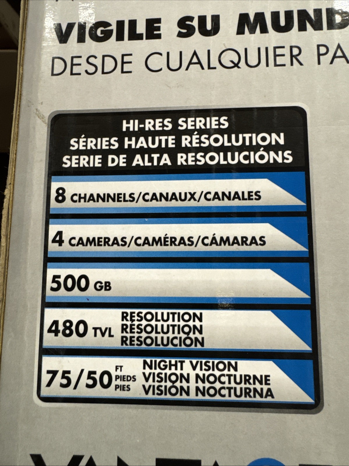 Lorex Security Camera System 8 Channel Hi-Resolution 4 Cameras 500GB offl