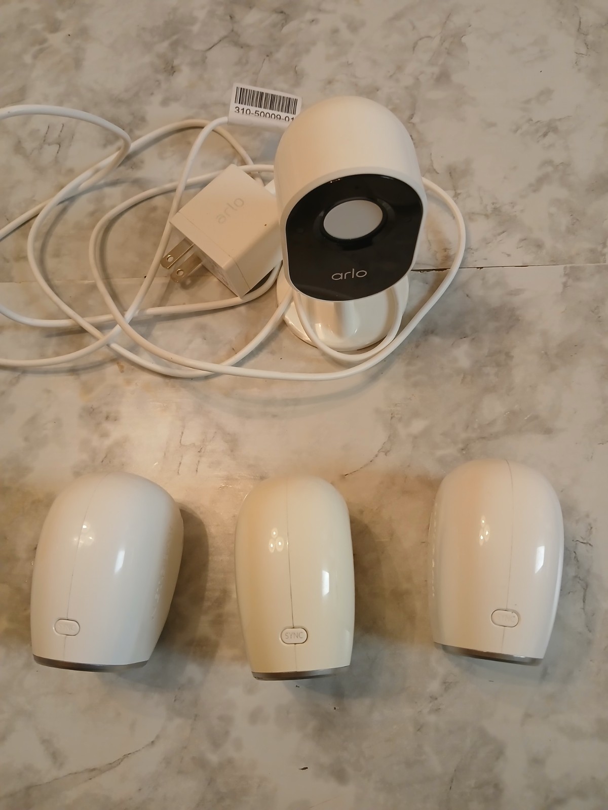 Arlo Essential Indoor Security Camera And Three Arlo Cameras Model VMC3030