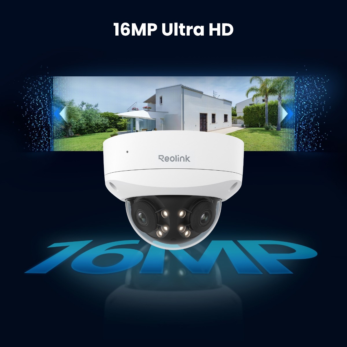 Reolink 8CH 2TB NVR PoE Camera System 16MP Dual-Lens IK10 Vandal-Proof Camera
