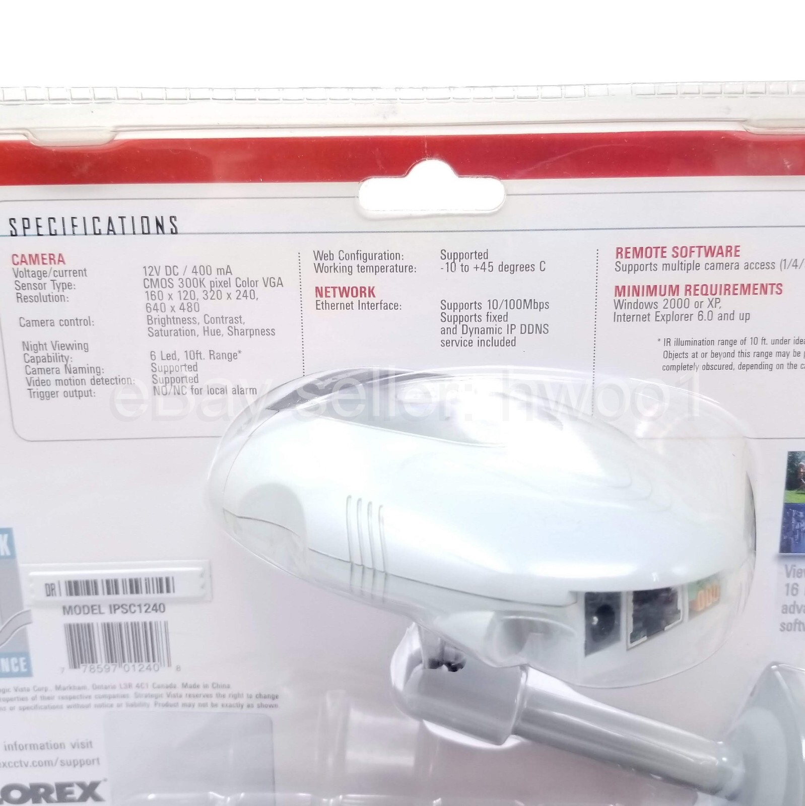 NEW Lorex LPSC1240 Network Color Day/Night IP Security Surveillance Camera