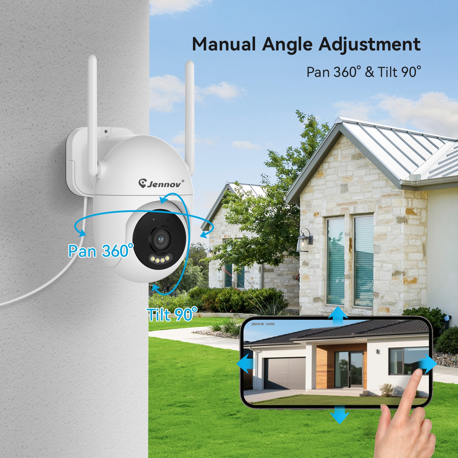 5MP Wireless Home Security Camera System 10CH NVR Two Way Audio Recording 1TB