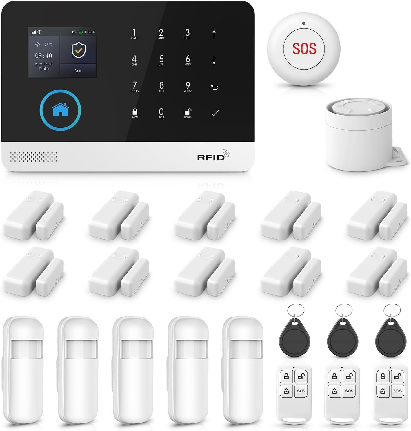 2.4G WiFi 4G GSM Wireless Tuya Smart Siren Alarm System Window Motion Sensor App