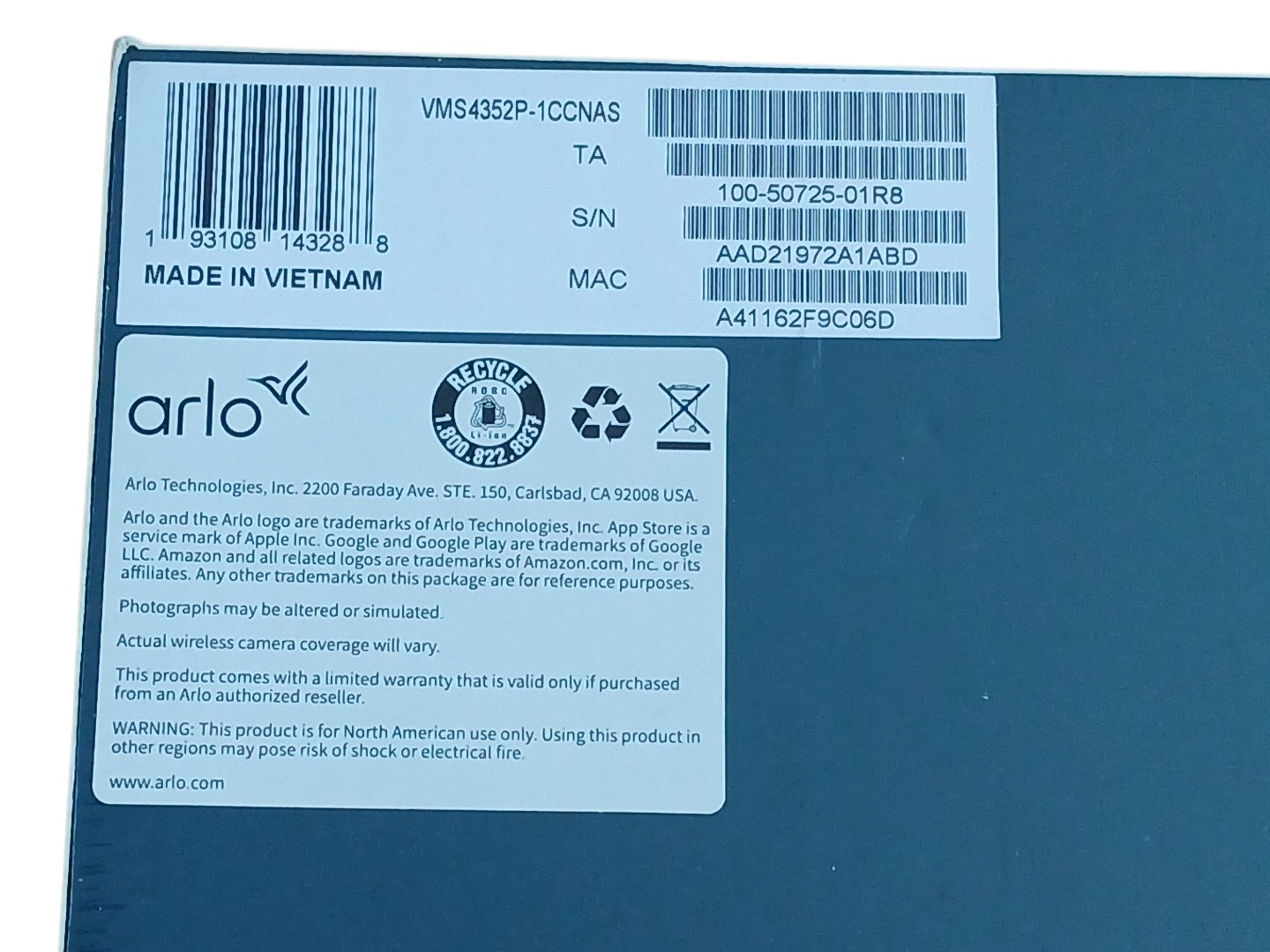 Arlo Pro 4 XL Spotlight Wireless Indoor/Outdoor 3 Camera Bundle FACTORY SEALED