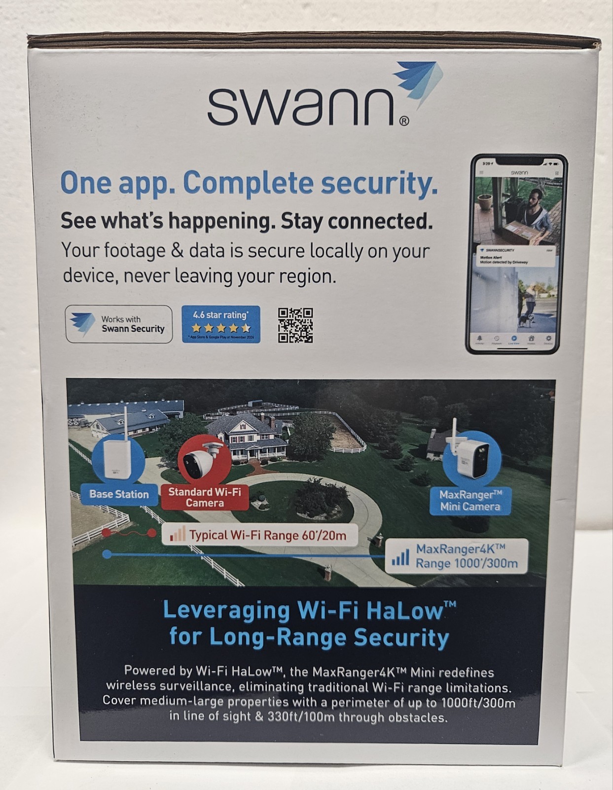 Swann MaxRanger4K Mini 3-Camera Long-Range Wireless Security System