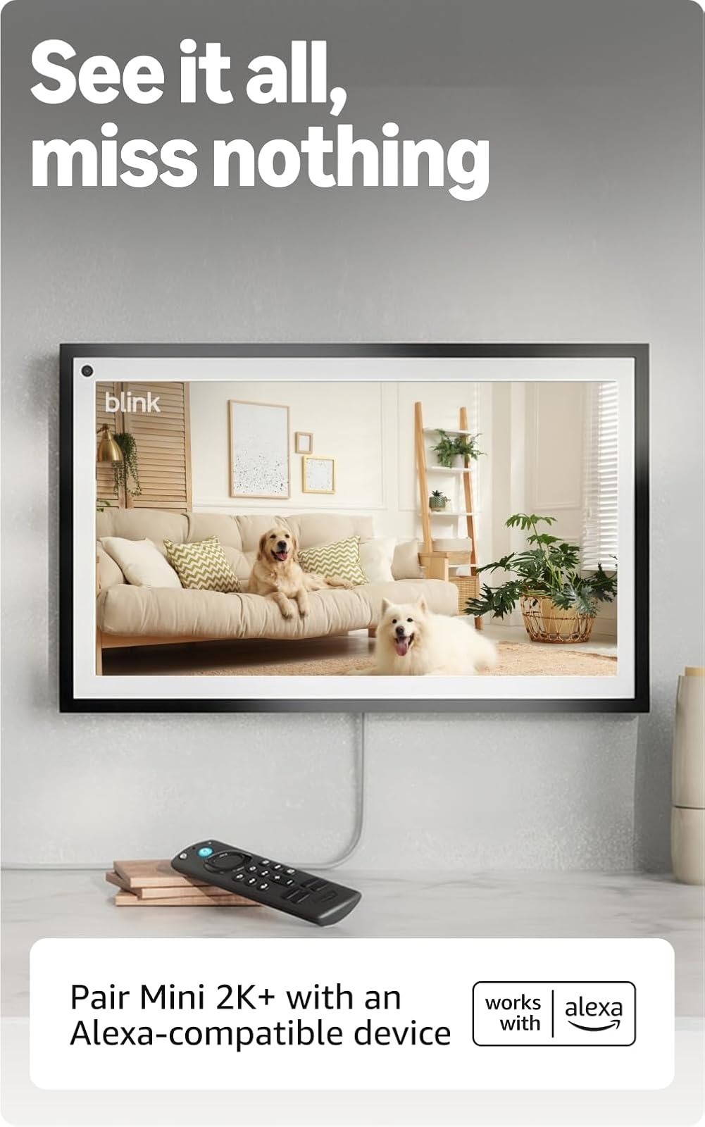 Blink Mini 2K+ Indoor Security Camera – 2K Resolution, Night Vision