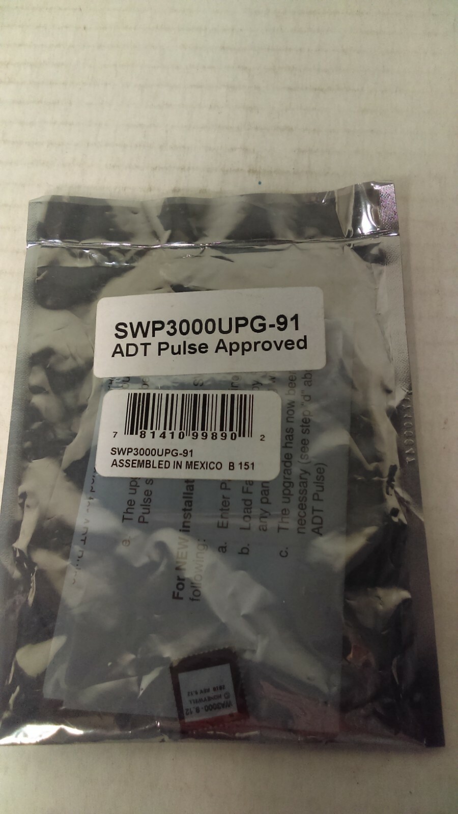 Lot of 3 (Three) ADT/Honeywell Software Upgrade Kit SWP3000UPG-91