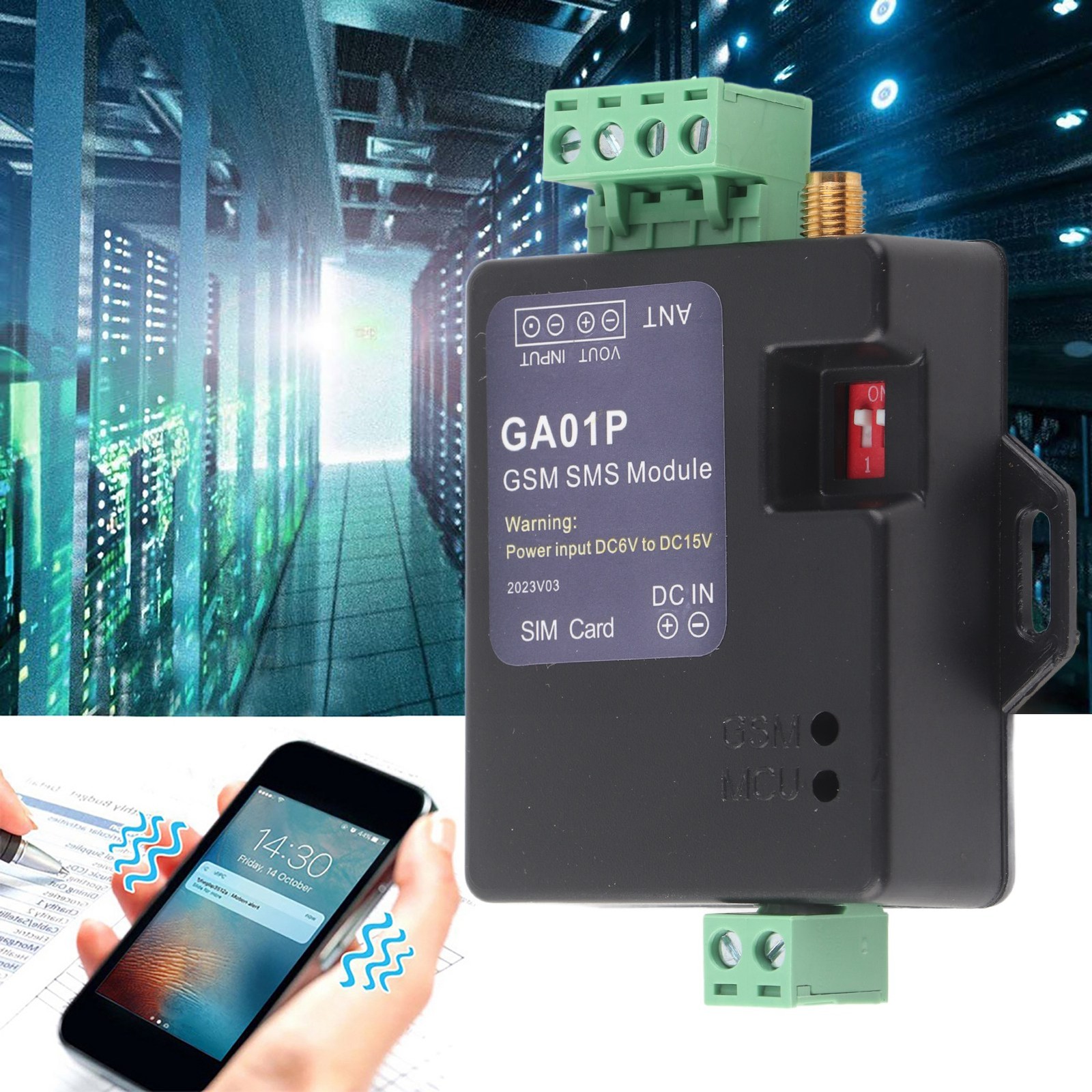 GA01P GSM SMS Calling Alarm Power Failure Remote Control Home Security Alert BEA