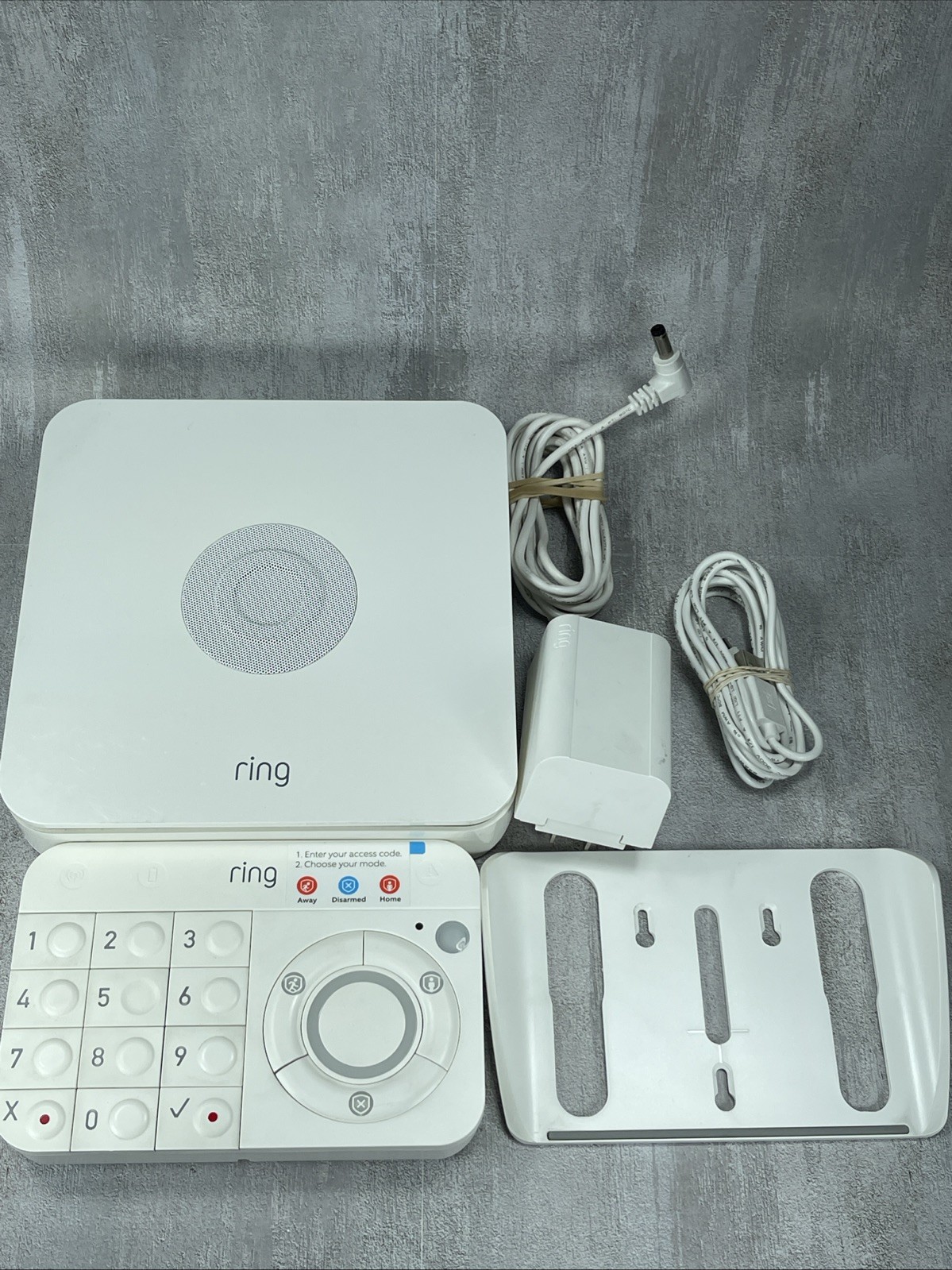 RING Z WAVE PLUS 4HB1U90EN0 Alarm System Base Station w/ Power Supply & Keypad