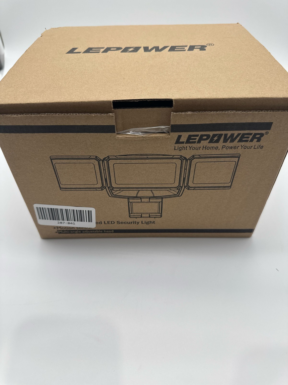 LEPOWER LED Motion Sensor Security Lights 3 Head 38W 4200LM IP65 5500K Black