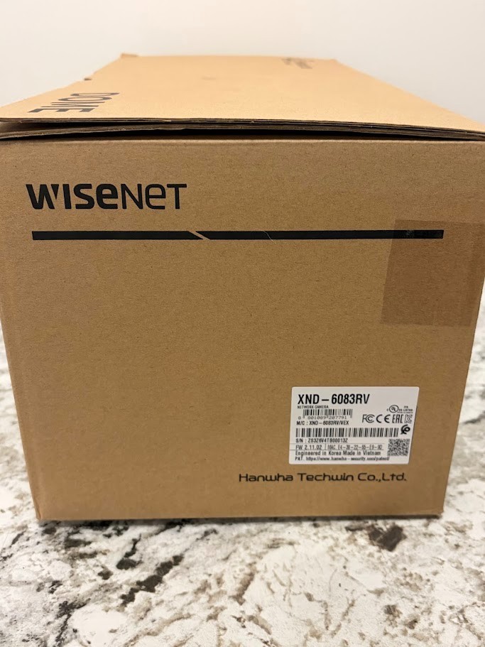 NEW – HANWHA VISION Ai XND-6083RV Dome IP Security Camera 2.8~12mm Lens
