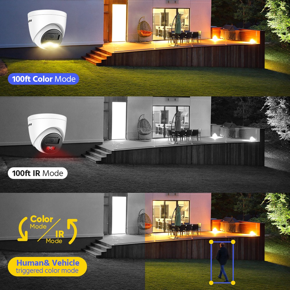 ANNKE 32CH 12MP NVR 4K Audio POE Security Camera System Color Night Vision IP67