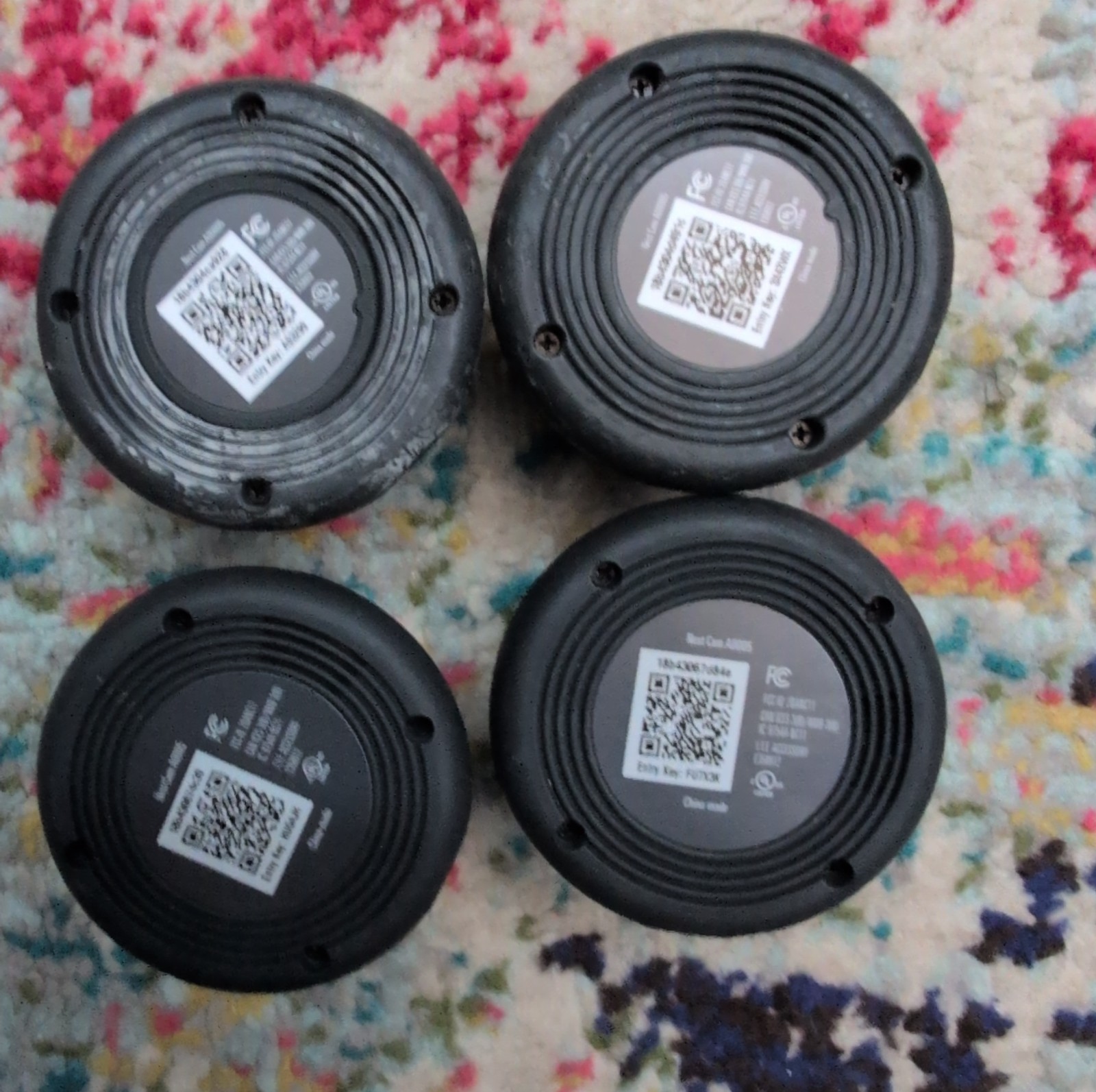 Set Of 4 Google Nest Cam Indoor Security Camera 1st Gen A0005–FOR PARTS Turn On