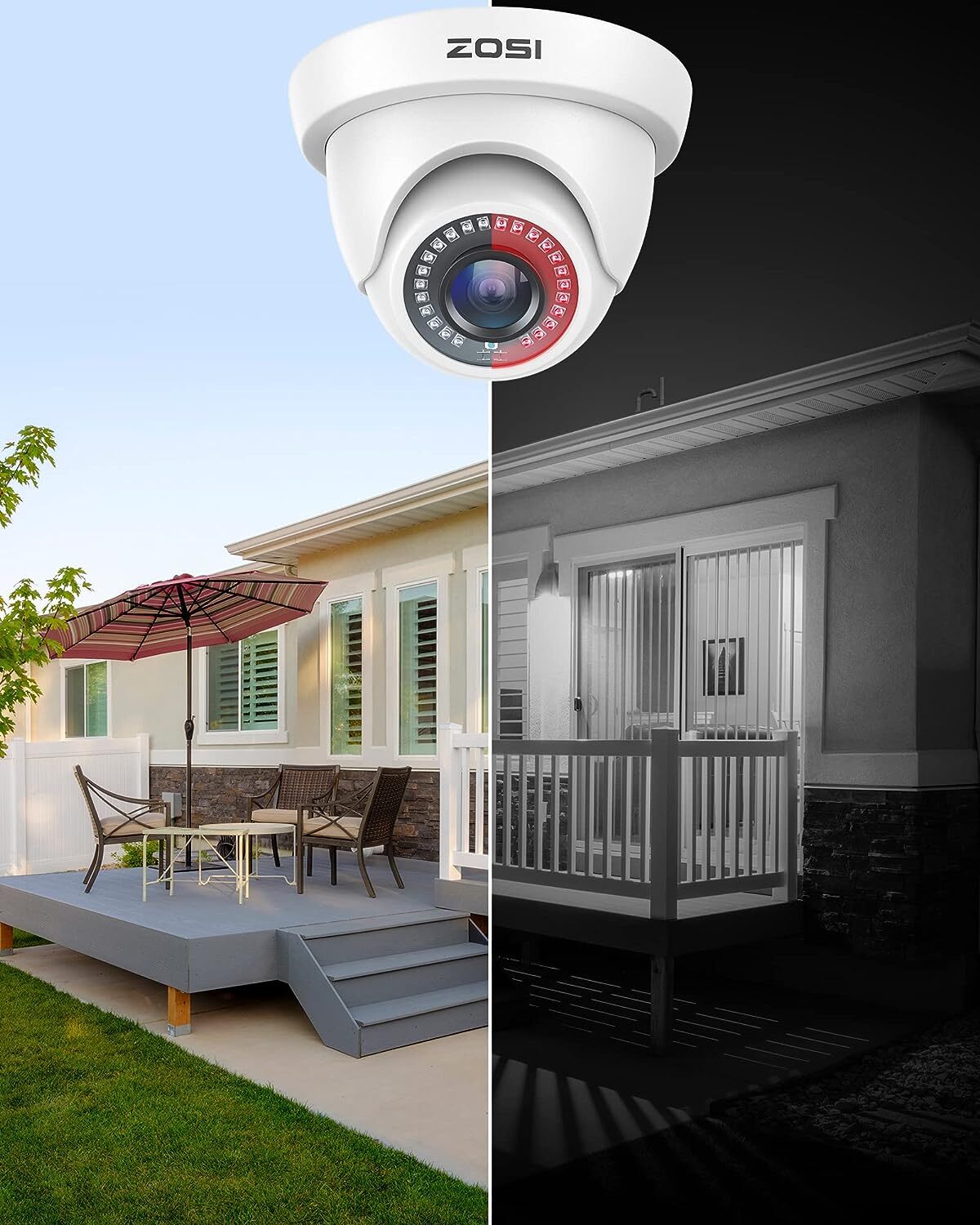 ZOSI H.265+ 16 HDMI Channel 1080P Security Camera System Outdoor Home CCTV 2TB