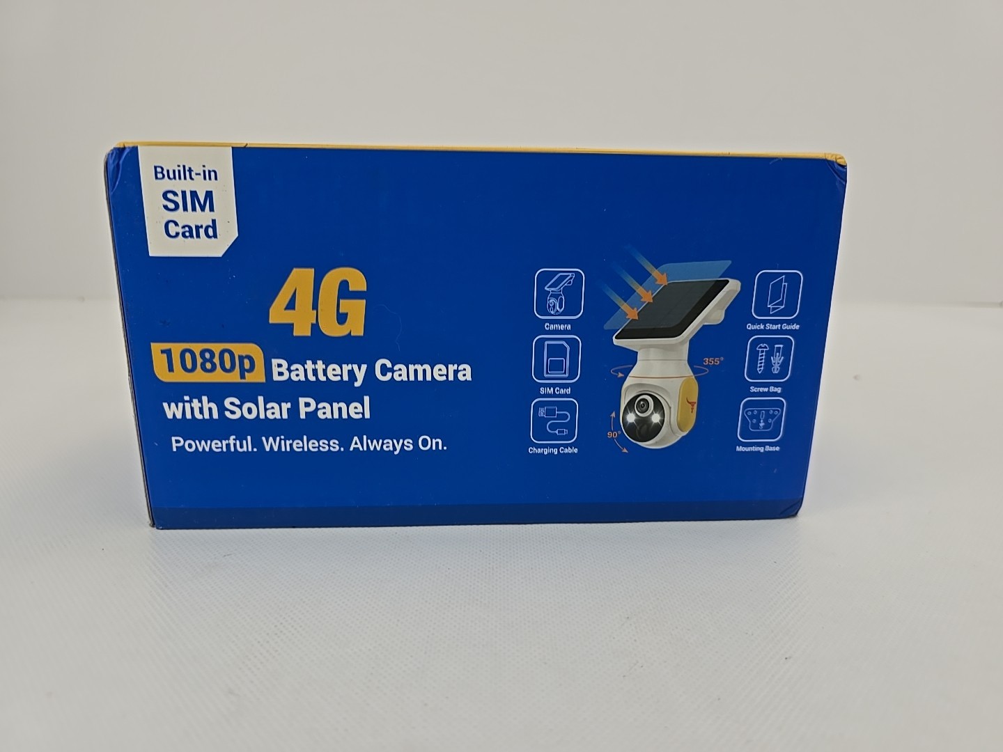 Solar-Powered 1080p WiFi Battery Camera, Security Cameras Wireless Outdoor 4G
