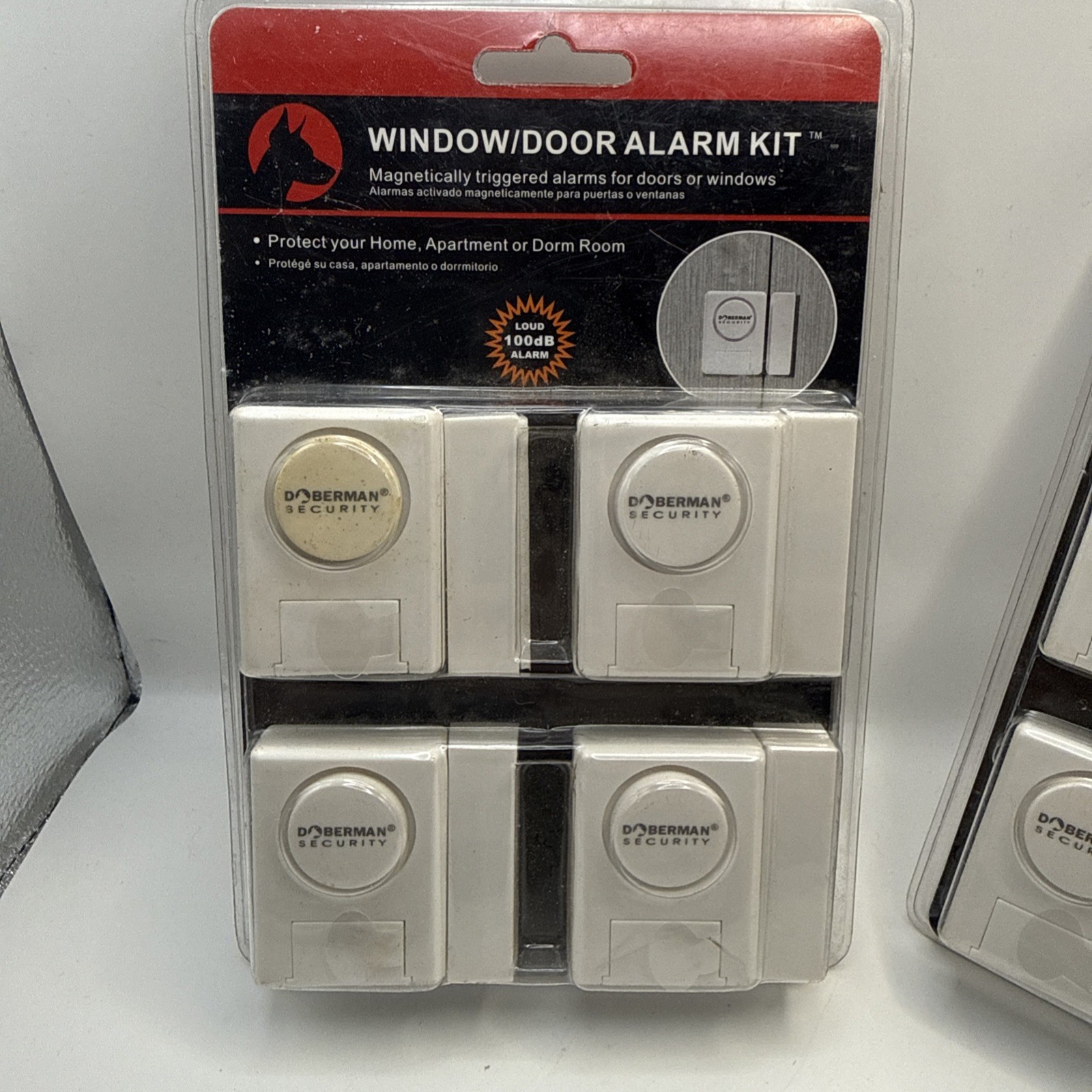 (2) 4 packs Doberman Security Window Door Alarm Kit Magnetically Triggered Alarm