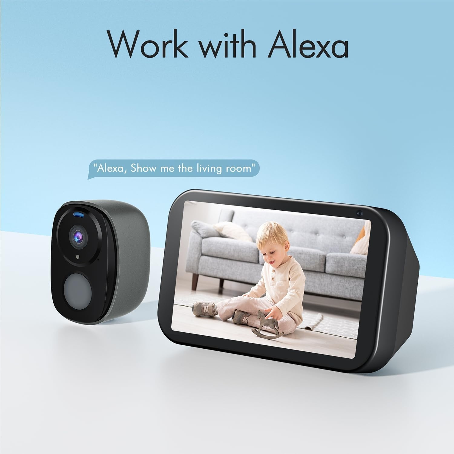 Wireless Outdoor Camera 2PCS 1080P Security Cameras WiFi Video Night Vision