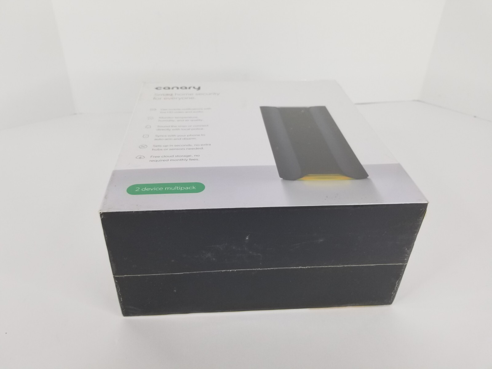 Canary Smart Home Security Cameras 2-Pack Multipack Black HD Wi-Fi