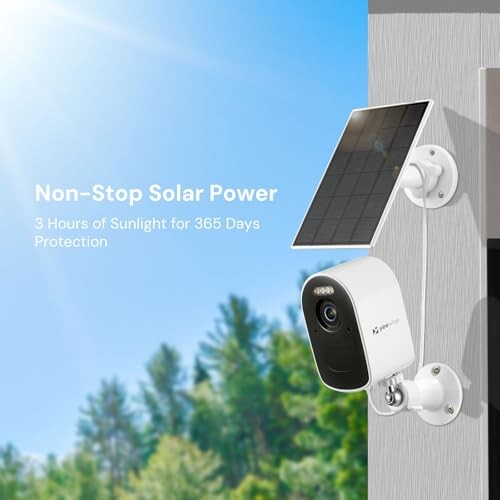 WiFi6 Solar Security Cameras Wireless Outdoor, 2K QHD Home Security 4-Cam Kit